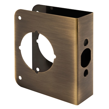 Prime-Line 1-3/8 in. x 4-1/2 in. Thick Solid Brass Lock and Door Reinforcer U 9572